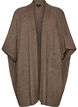 Cardigan met open voorkant en wijde mouwen, Bruin, Packshot image number 0