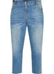 7/8 jeans met ruwe randjes en hoge taille, Blauw, Packshot image number 0
