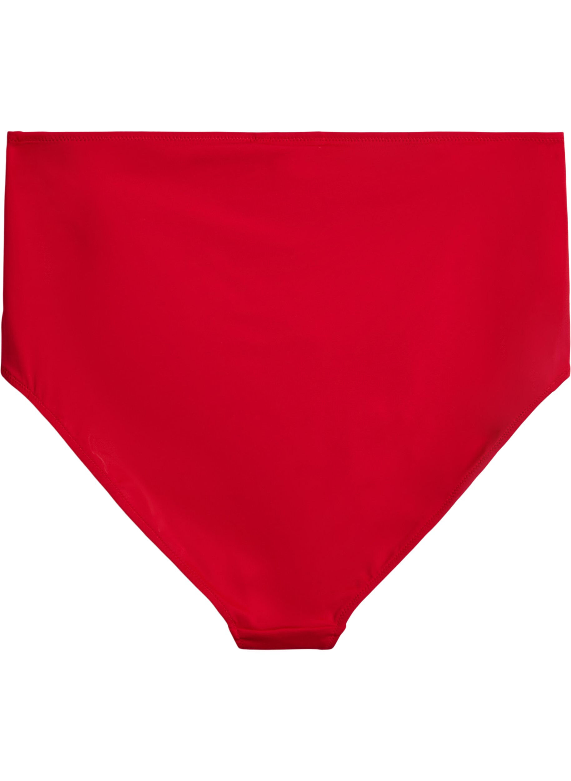 Zizzi Bas de bikini taille haute, Rouge, Packshot image number 1