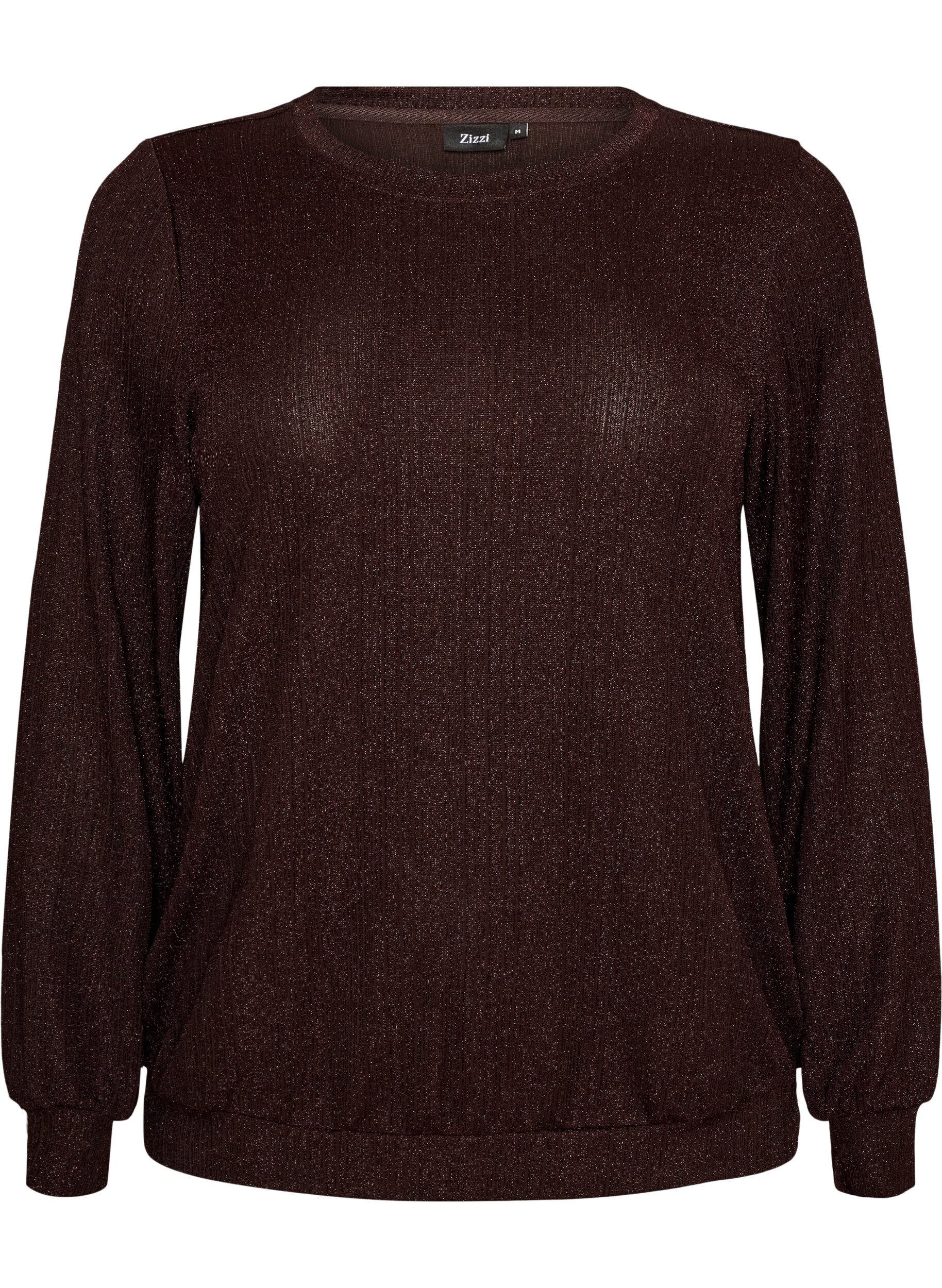 Blouse met verticale structuur en glitterdraad