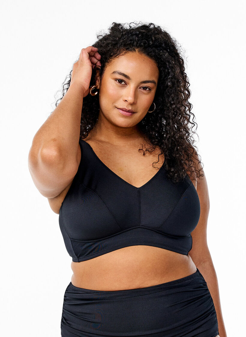 Bikinitop met volledige dekking, Black, Model