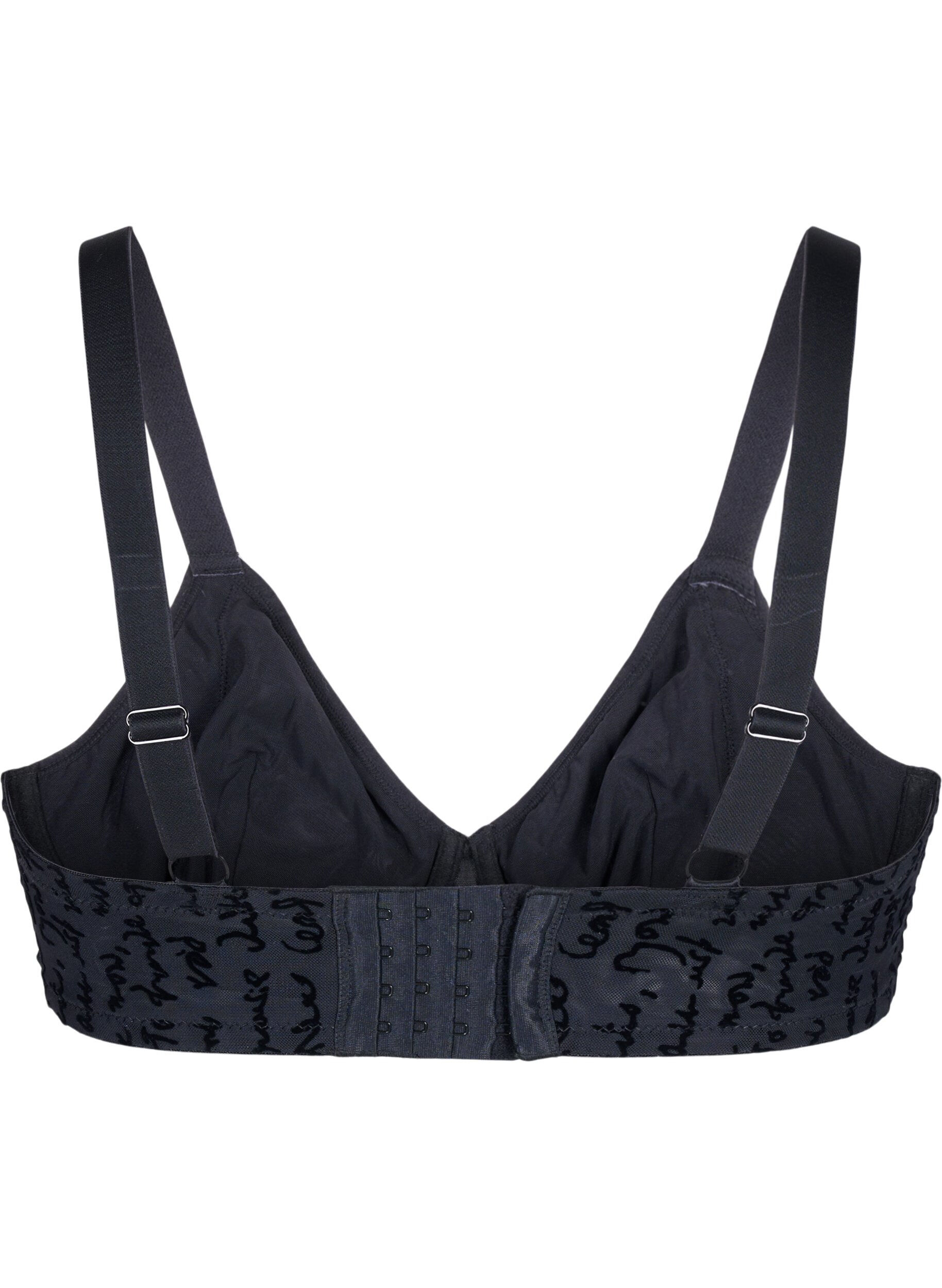 ZizziBeha met volledige bedekking en tekstopdruk, Black, Packshot image number 1