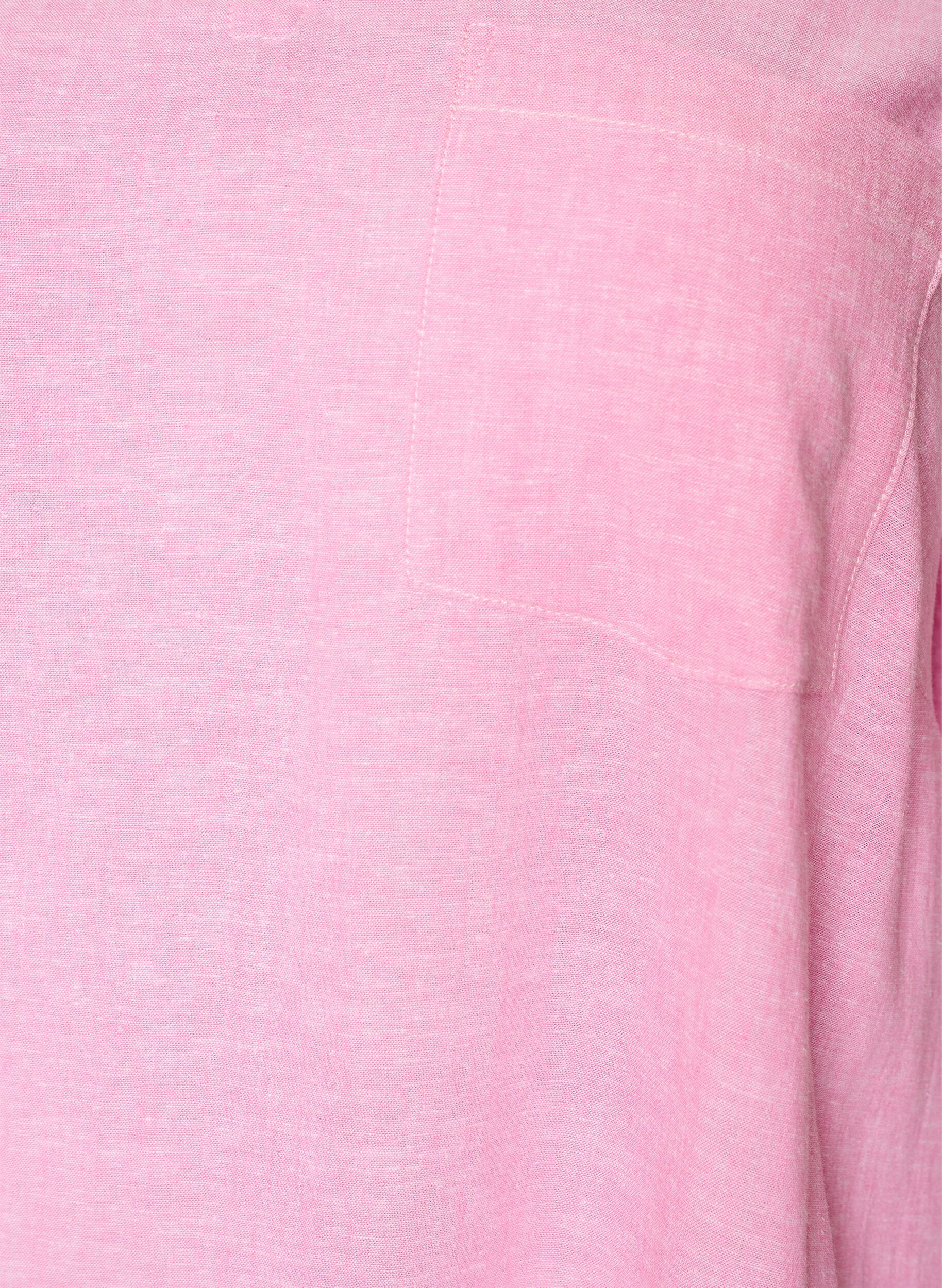 ZizziTuniek van linnen en viscose met A-vorm, Roze, Packshot image number 2