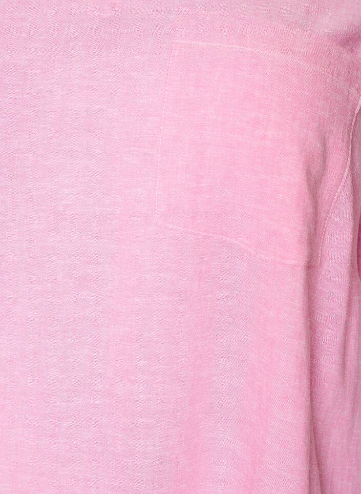 Tuniek van linnen en viscose met A-vorm, Roze, Packshot image number 2