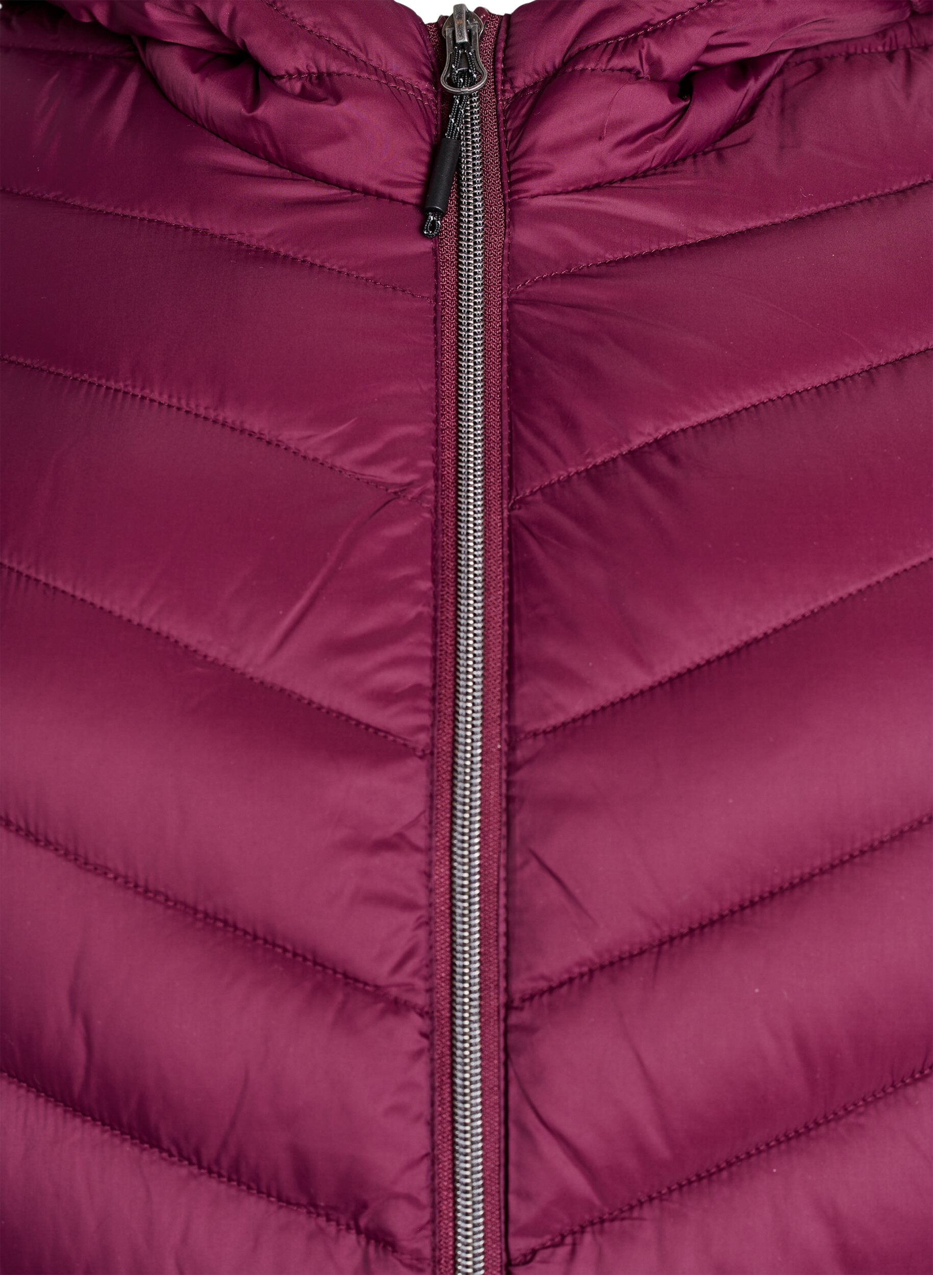 ZizziLichtgewicht jas met capuchon, Donker Bordeaux, Packshot image number 2