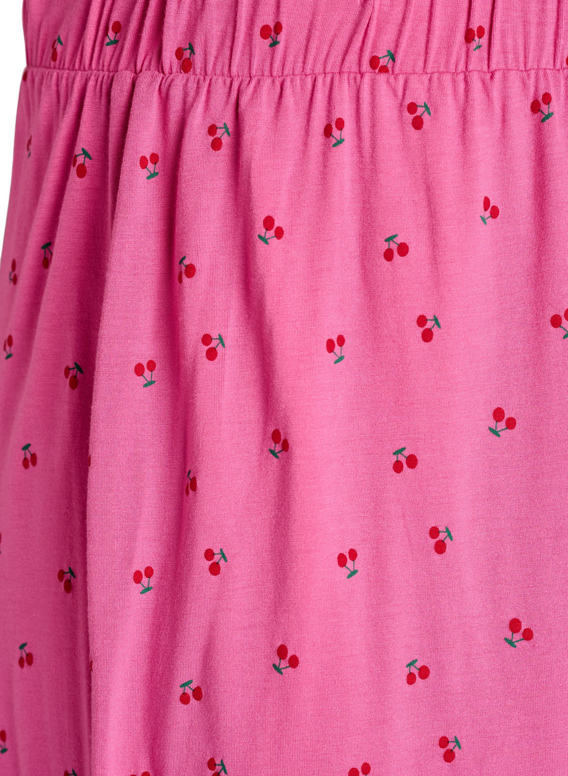 ZizziPyjamashorts in viscose jersey met een all-over print, Roze, Packshot image number 2