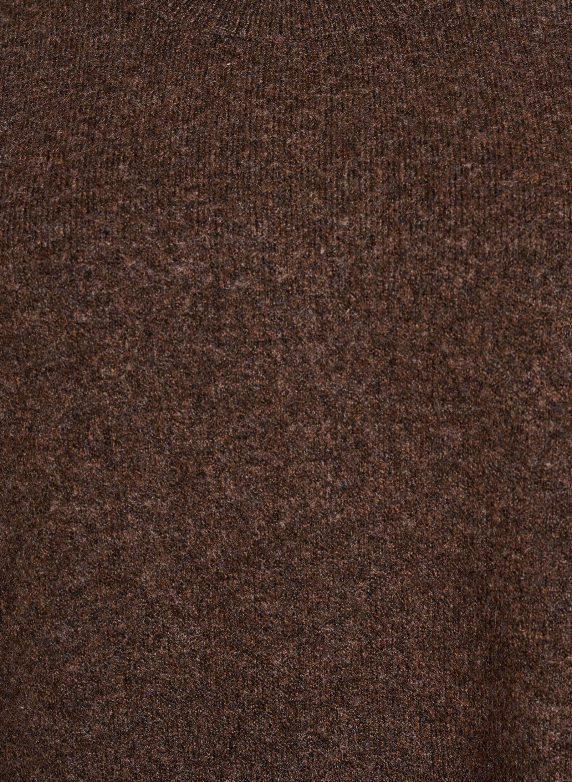 ZizziGebreid vest met geribbelde randen, Bruin, Packshot image number 2