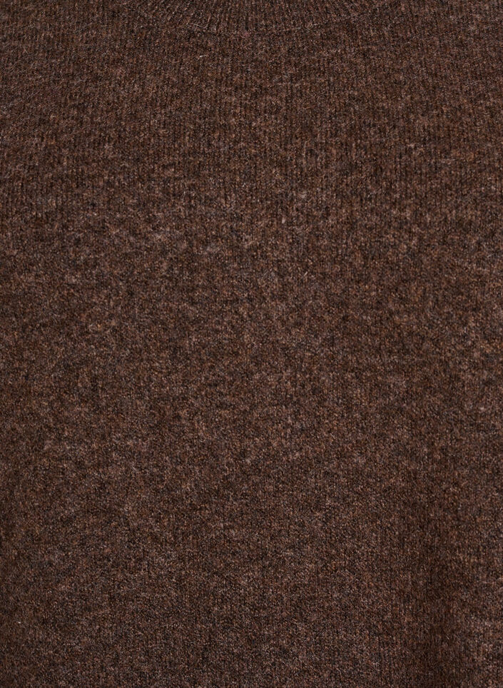 Gebreid vest met geribbelde randen, Bruin, Packshot image number 2