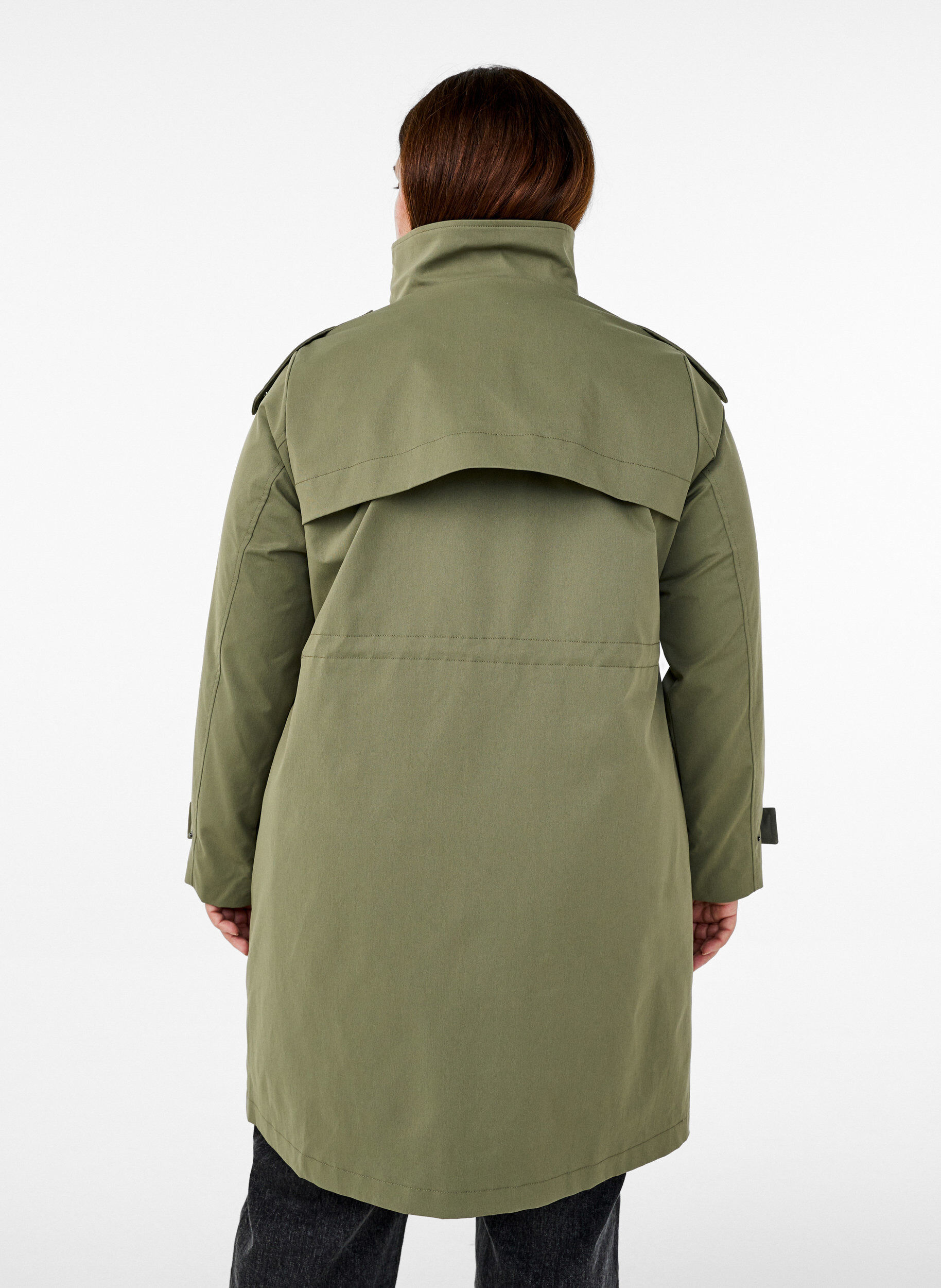 ZizziWaterafstotende parka jas, Groen, Model image number 2