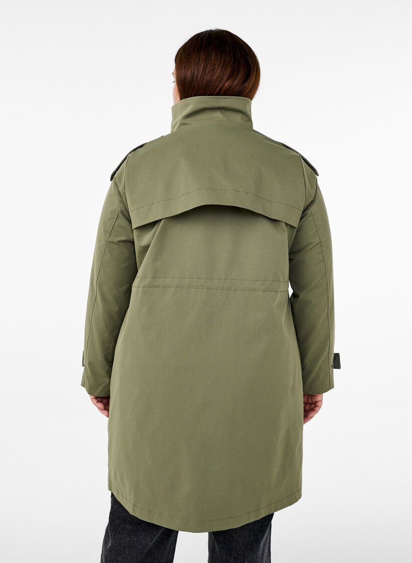 Waterafstotende parka jas, Deep Lichen Green, Model
