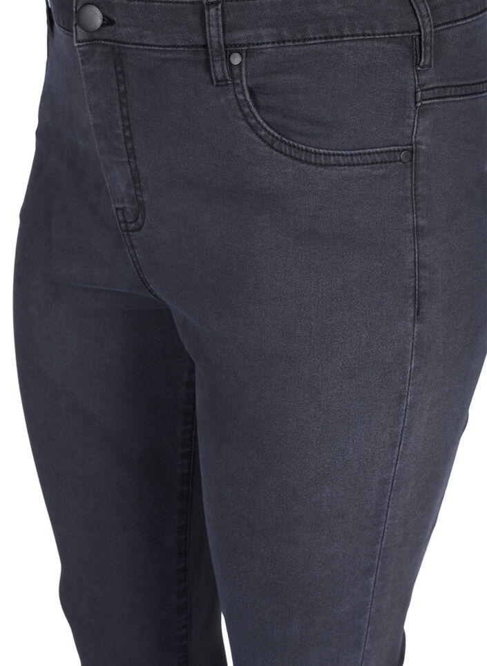 super slim fit Amy jeans met hoge taille, Grijs, Packshot image number 2