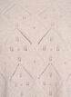 Gebreide top met opengewerkt patroon en ballonnen mouwen, Beige, Packshot image number 2