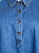 Losse denimblouse met kraag en knoopsluiting, Blauw, Packshot image number 2