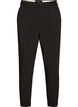 Getailleerde broek met hoge taille en persvouwen, Zwart, Packshot image number 0