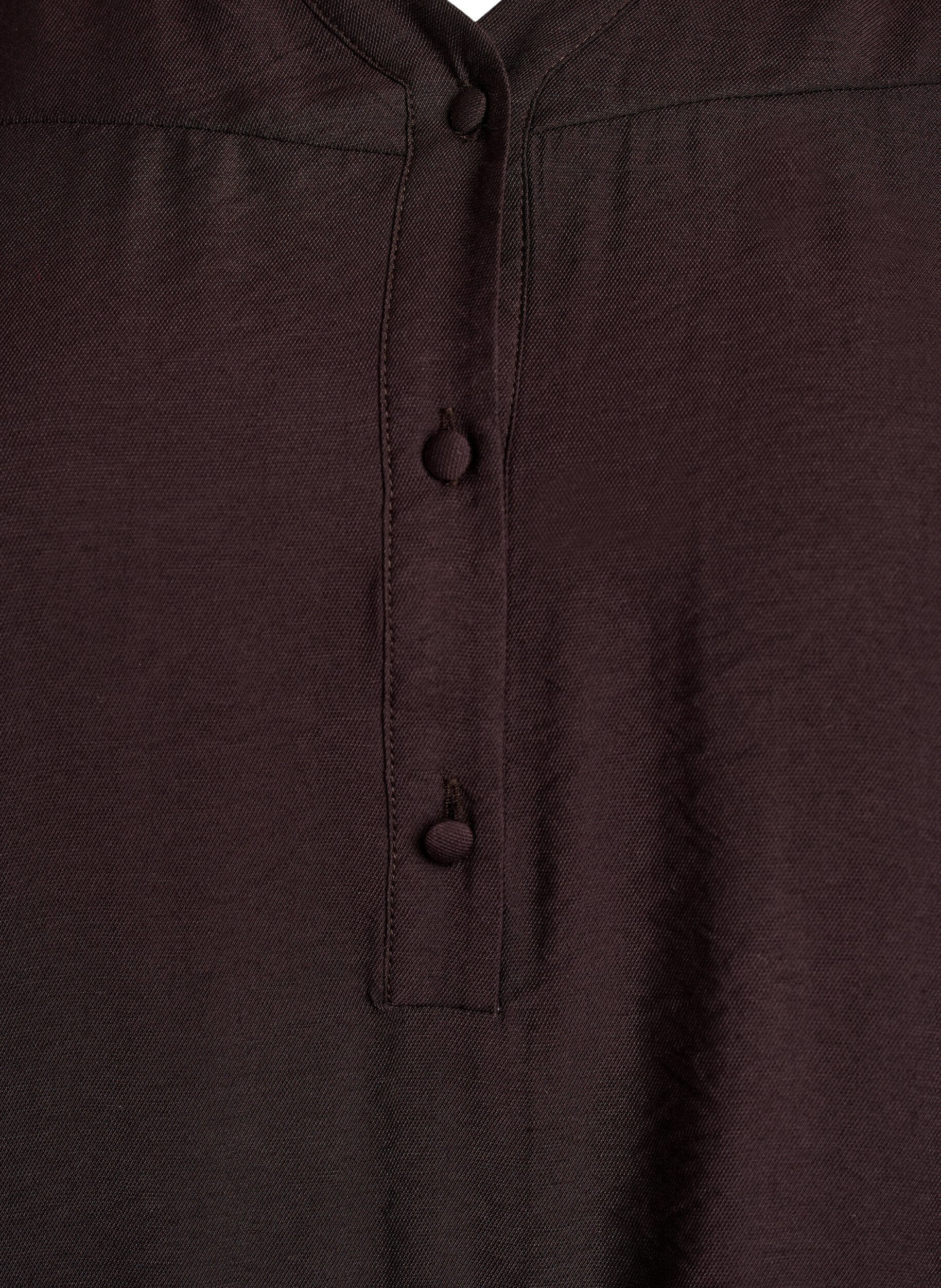 ZizziViscose blouse met smock en geplooide details, Bruin, Packshot image number 2