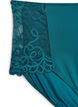 Hoog getailleerde microvezel slip met kant, Groen, Packshot image number 2