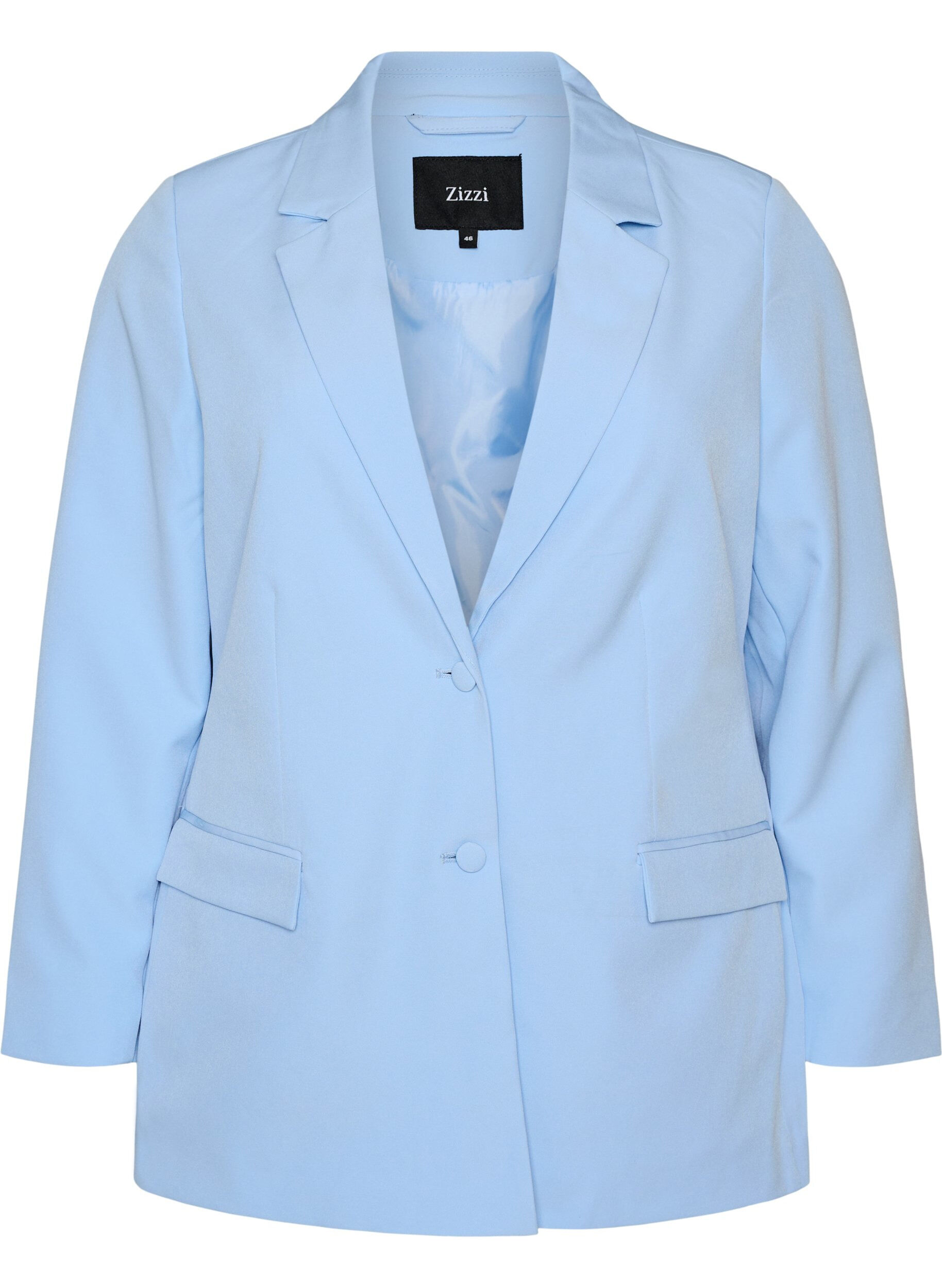ZizziKlassieke blazer met knoopsluiting, Blauw, Packshot image number 0