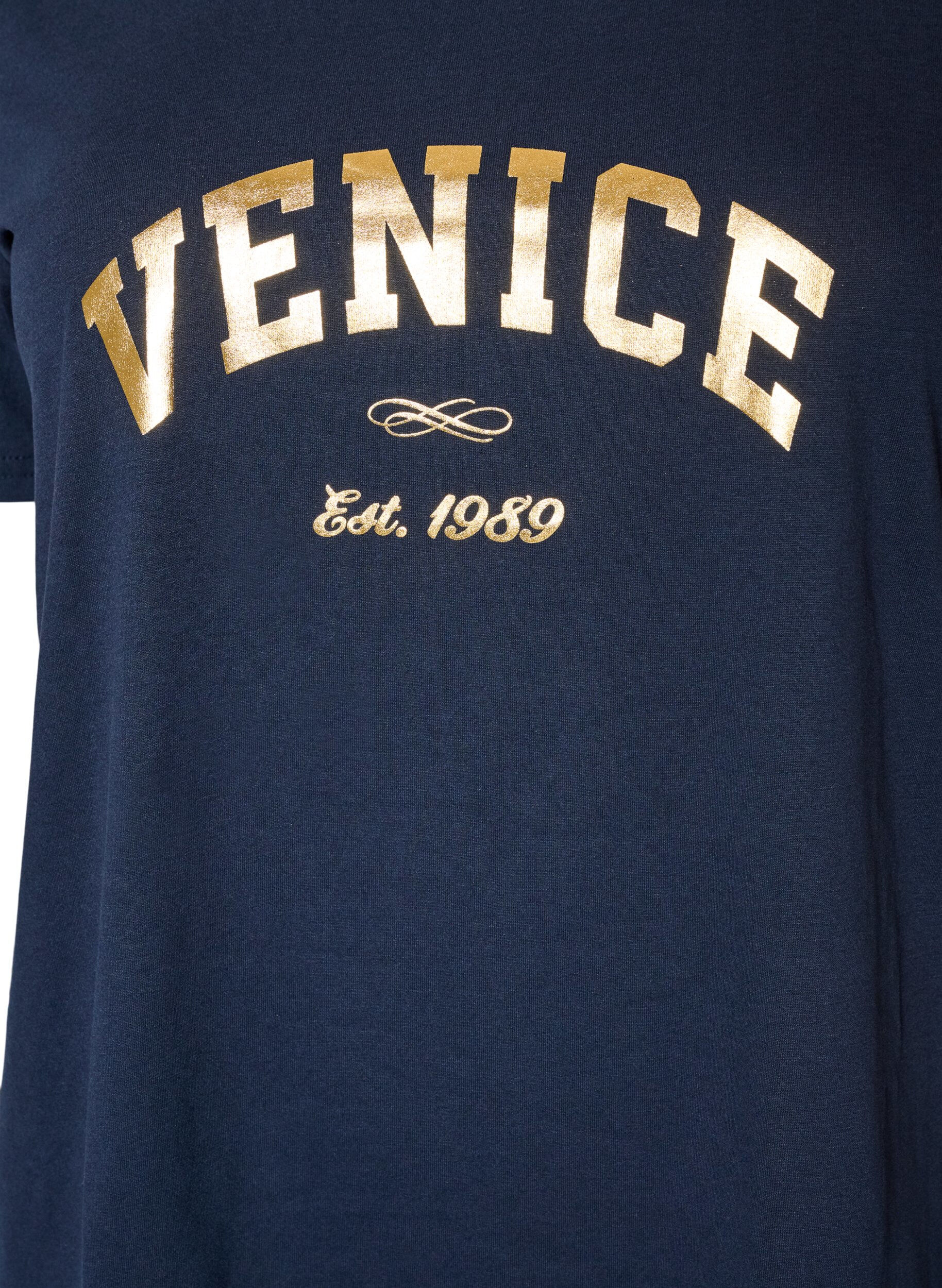 ZizziT-shirt met motief, Blauw, Packshot image number 2