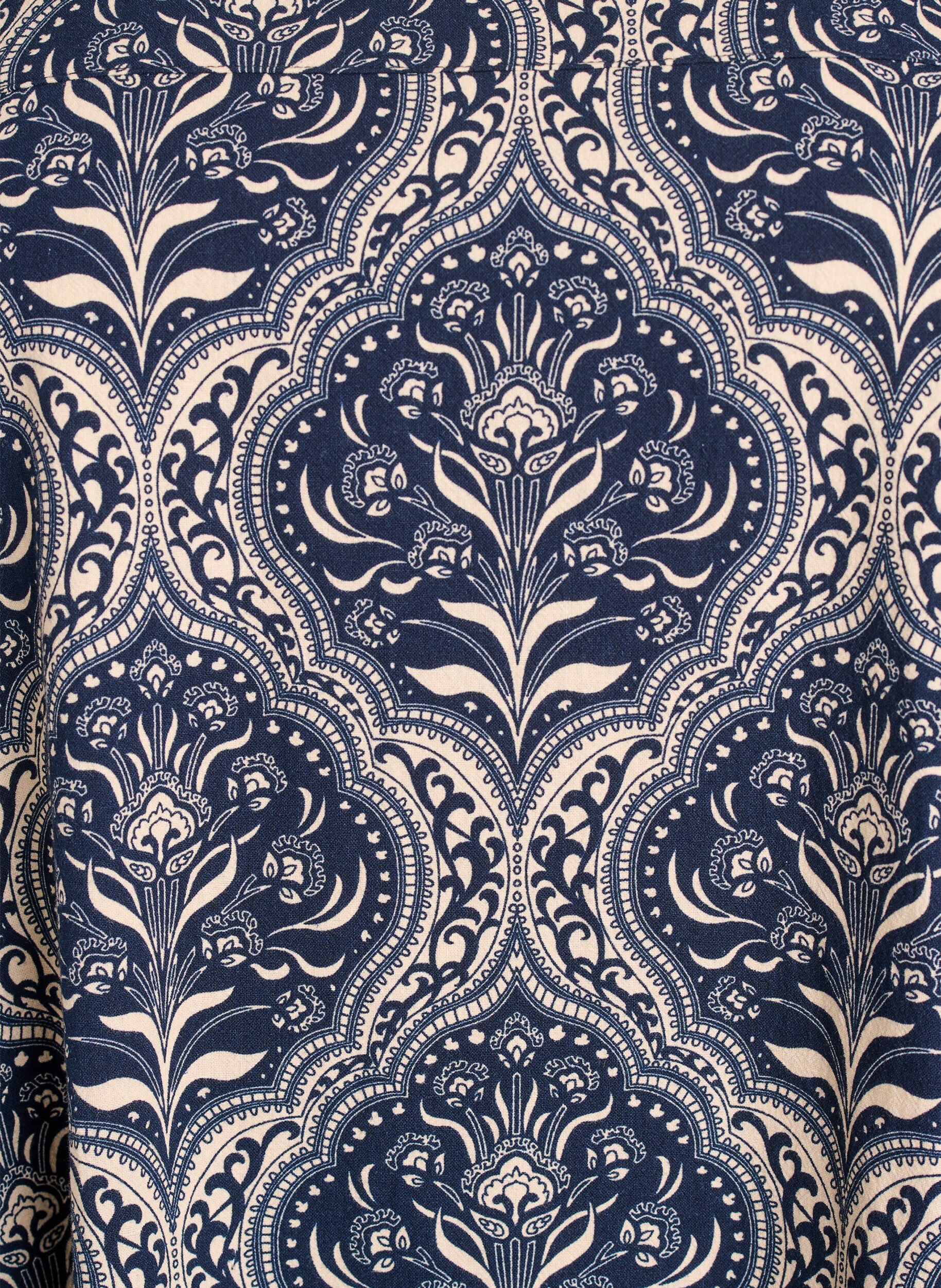 ZizziKatoenen jurk met korte mouwen en print, Blauw, Packshot image number 2