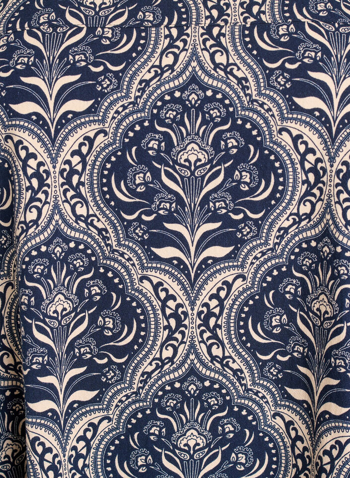 Katoenen jurk met korte mouwen en print, Blauw, Packshot image number 2
