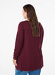 Gebreide blouse gemaakt van katoen en viscose., Donker Bordeaux, Model image number 2