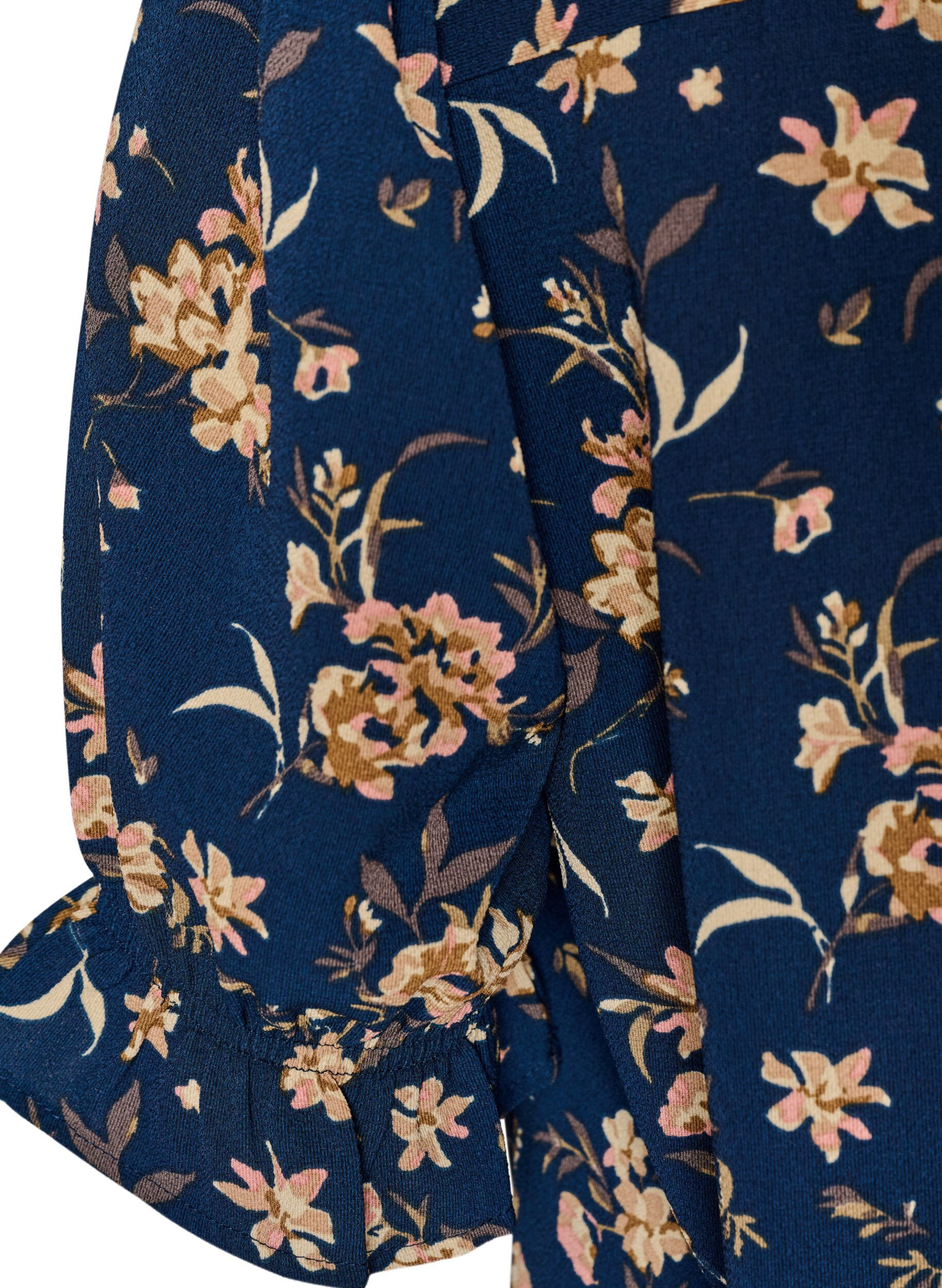 ZizziShirtblouse met 1/2 mouwen, Blauw, Packshot image number 3
