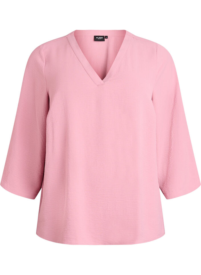 FLASH - Blouse met 3/4 mouwen, Roze, Packshot image number 0