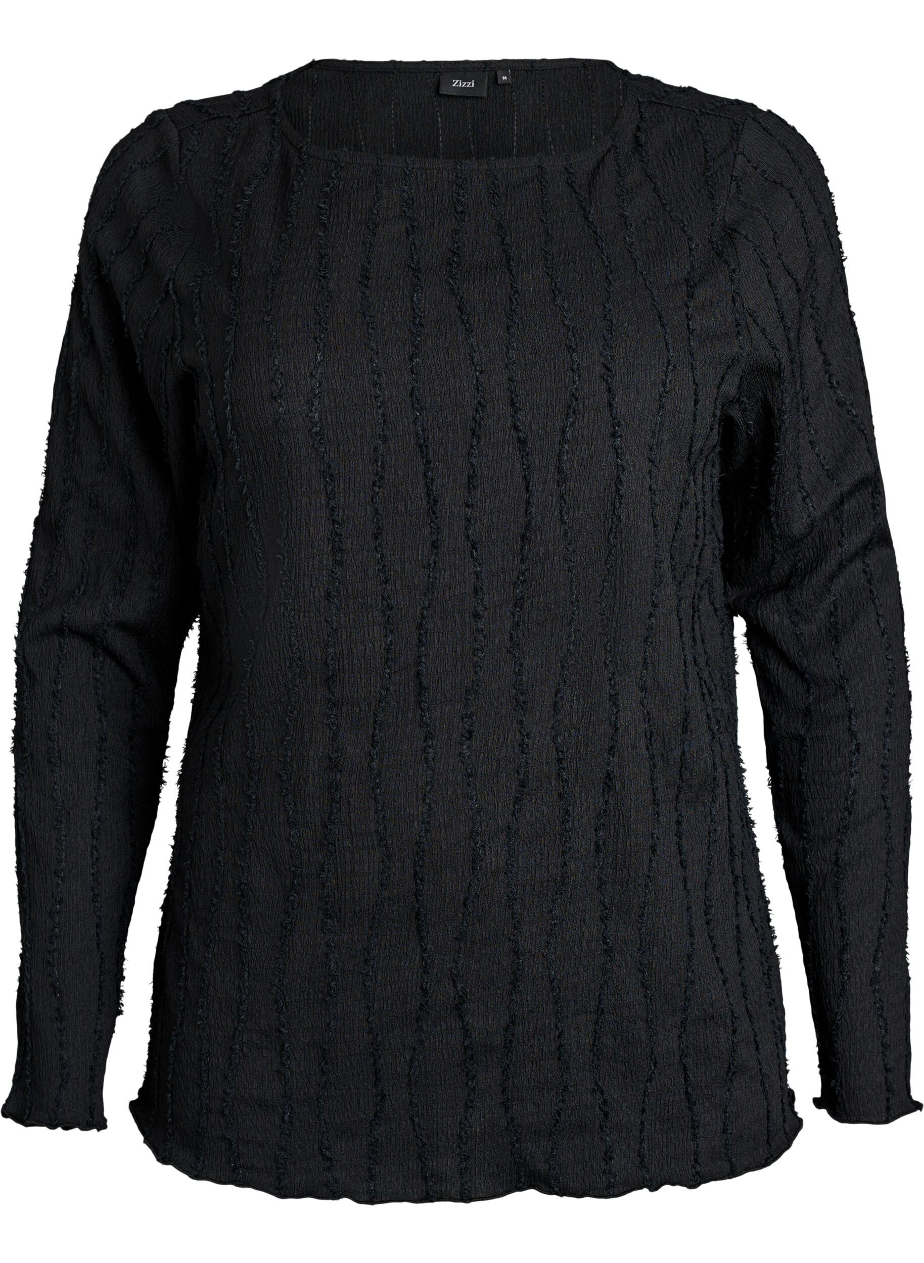 Jersey blouse met een golvende textuur