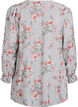 Blouse met bloemenprint en strikdetail, Zwart, Packshot image number 1