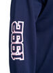 Sweatshirt met statementprint op de mouwen en achterkant, Blauw, Packshot image number 2