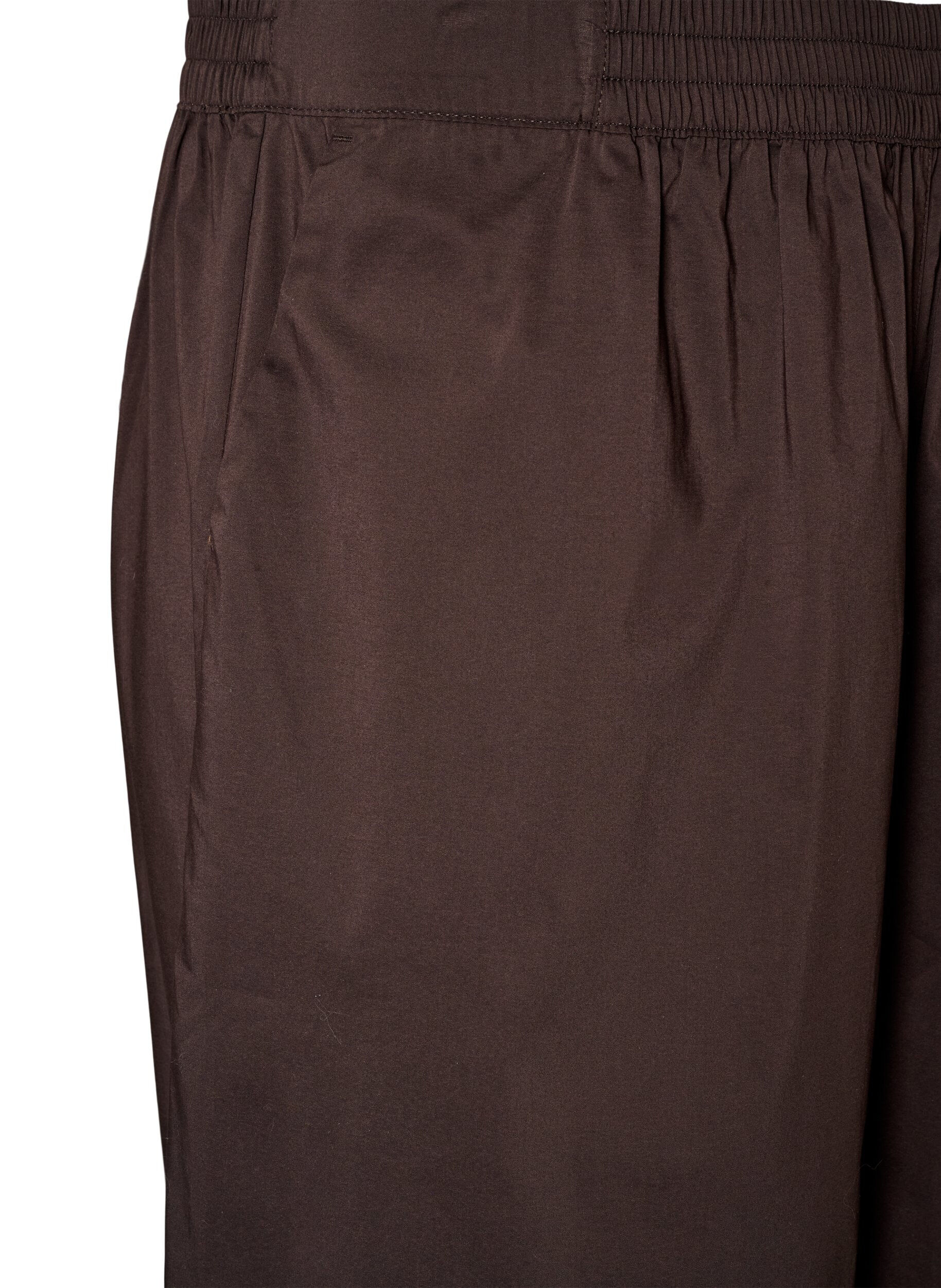 ZizziBallonbroek met zakken en een elastische tailleband, Bruin, Packshot image number 2