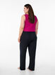 Losse nachtbroek in viscose jersey met zakken, Zwart, Model image number 1