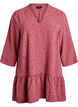 Tunic met geborduurd bloemenpatroon en 3/4 mouwen, Roze, Packshot image number 0