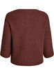 Korte cardigan met 3/4-mouwen en gouden textuur knopen, Bruin, Packshot image number 1