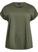 T-shirt met korte mouwen van katoenmix, Groen, Packshot image number 0