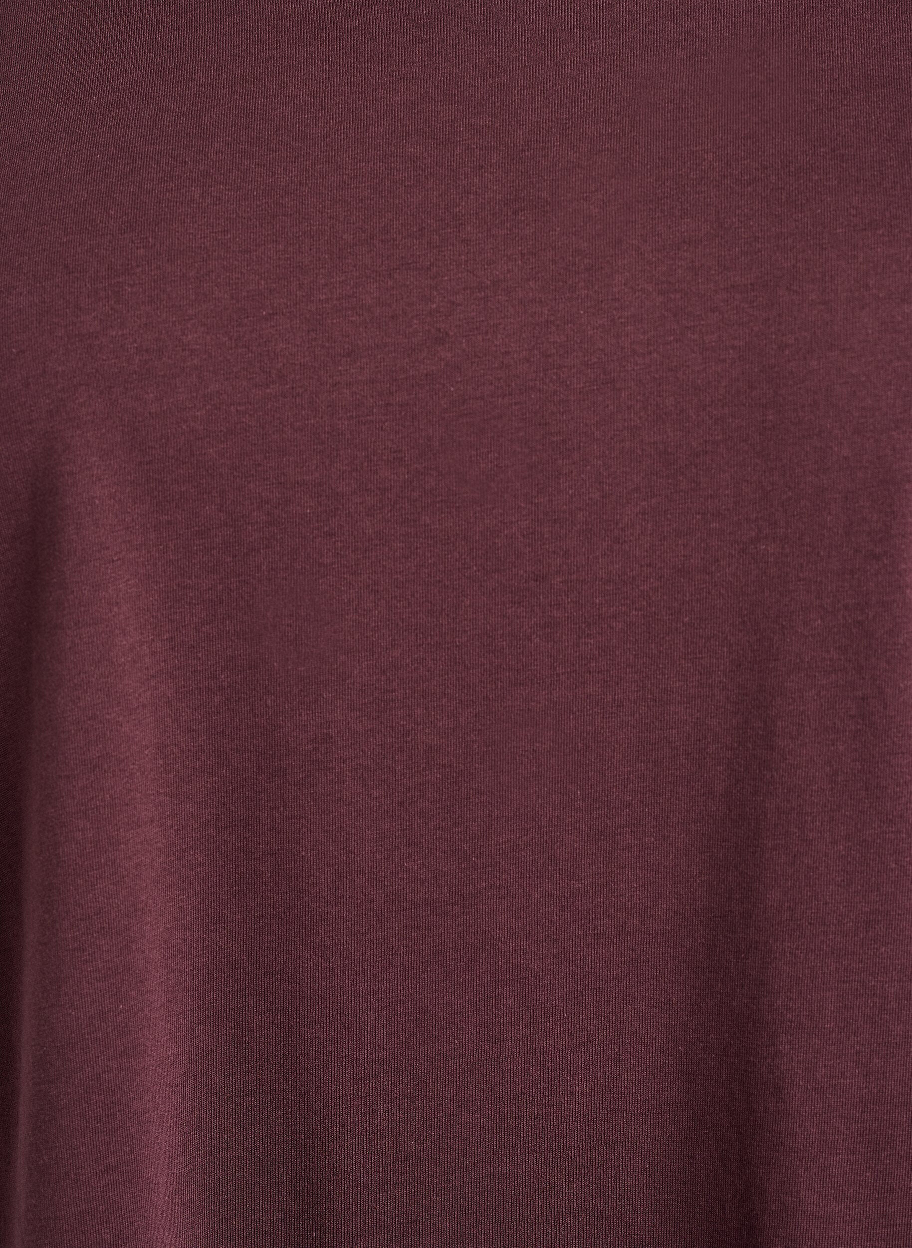 ZizziT-shirt met korte mouwen in een katoenmix, Donker Bordeaux, Packshot image number 2