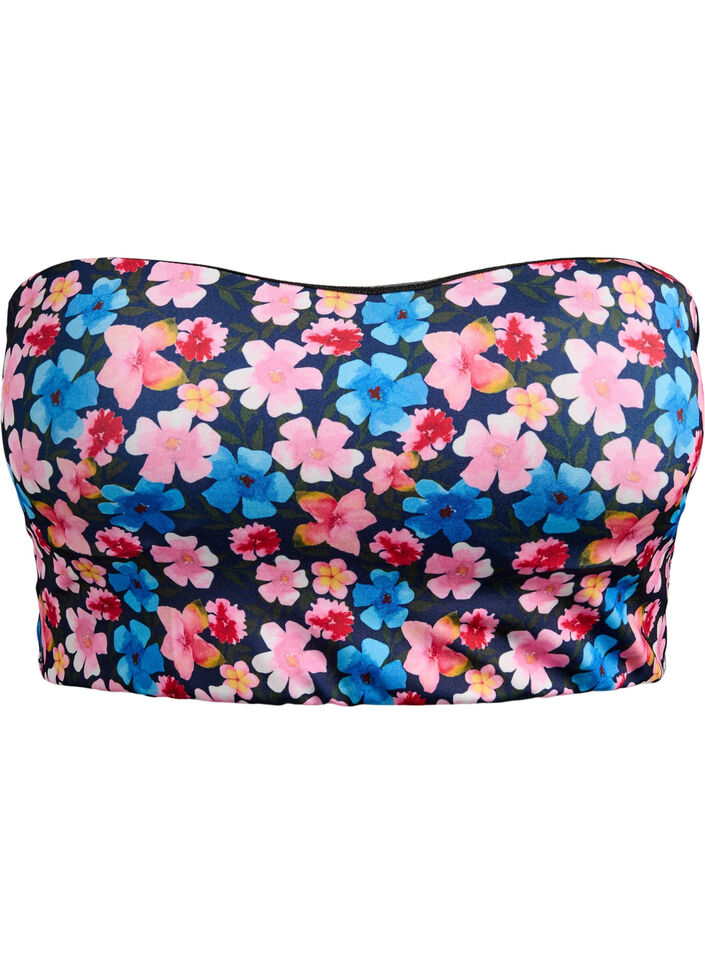 Bloemen bandeau bikinitop, Multi Flower AOP, Packshot