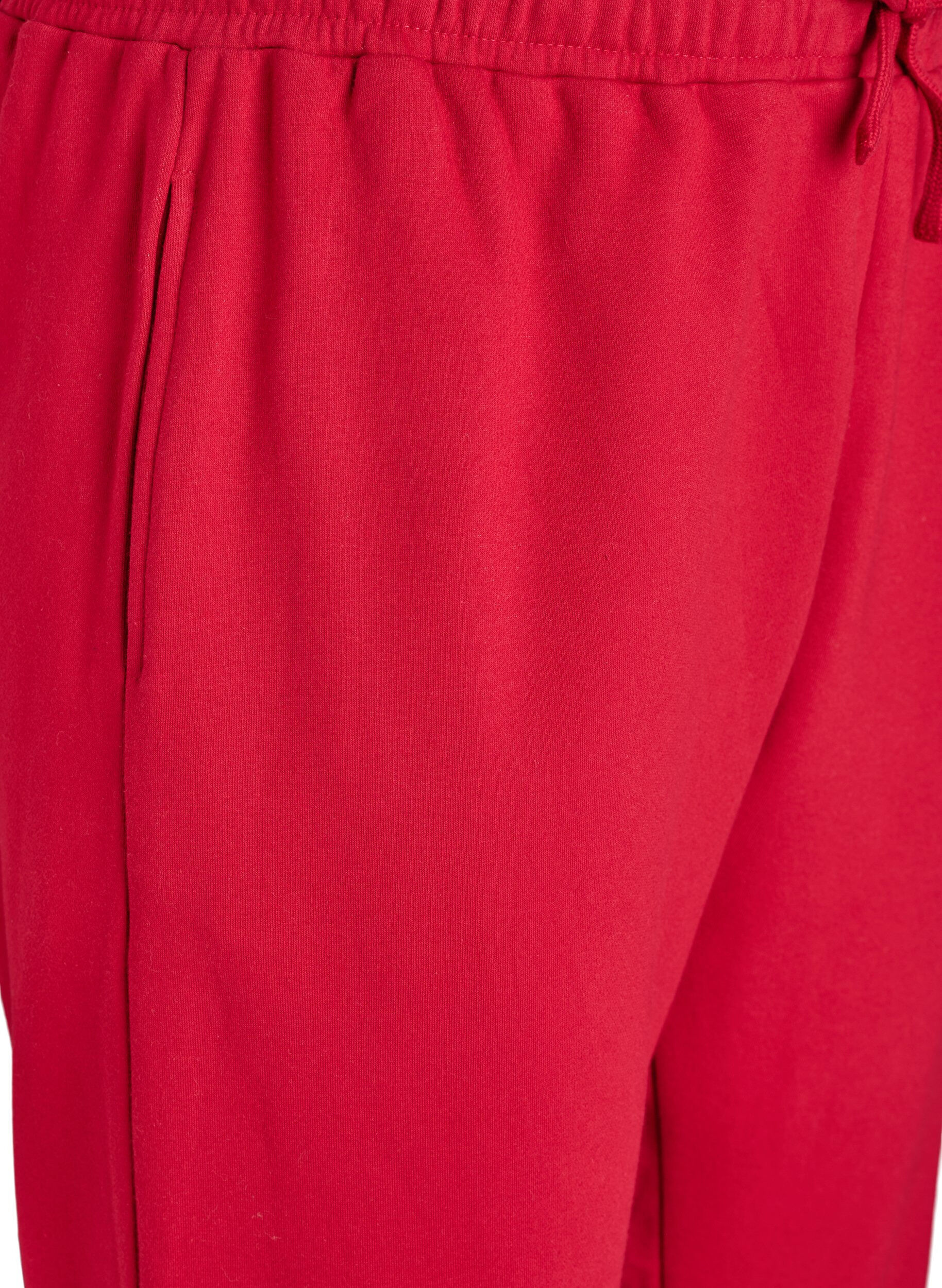 ZizziSweatpants met hoge taille, Rood, Packshot image number 2