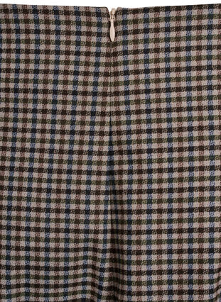 ZizziKorte A-lijn rok, Brown Check, Packshot image number 3
