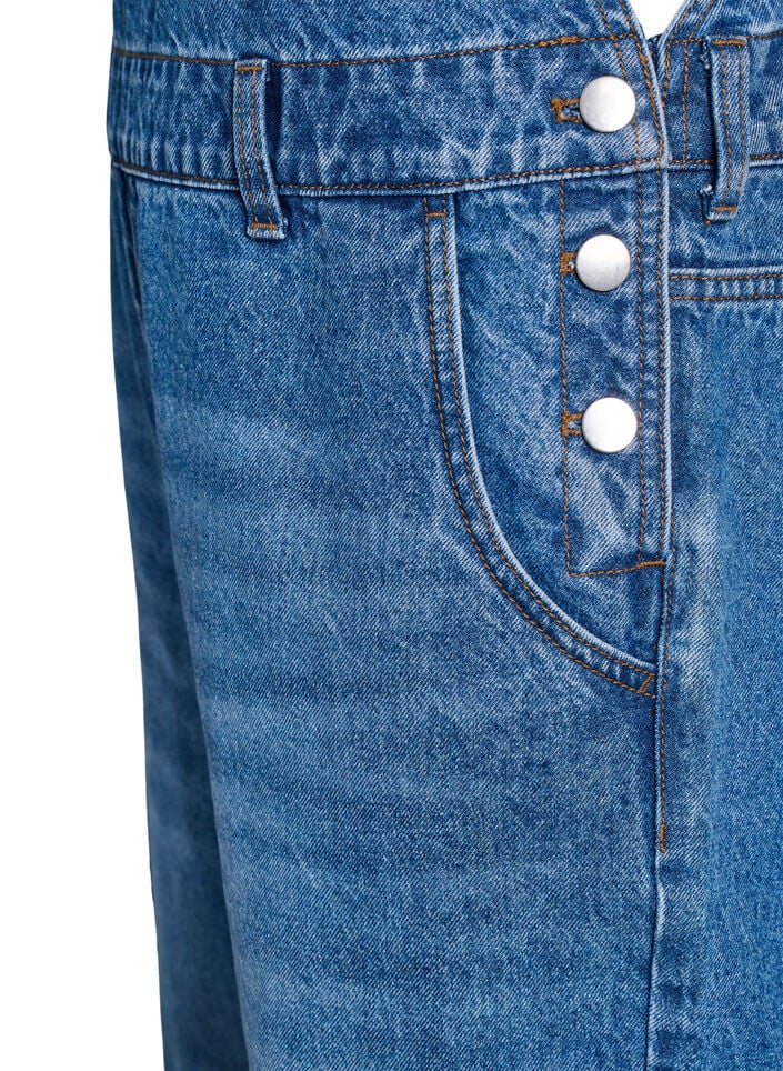 Denim overall met wijde pijpen, Blauw, Packshot image number 4