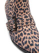 Wide fit - Luipaard print enkellaarsje met gesp en studs, Bruin, Packshot image number 4