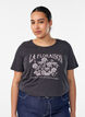 T-shirt met motief, Grijs, Model image number 0