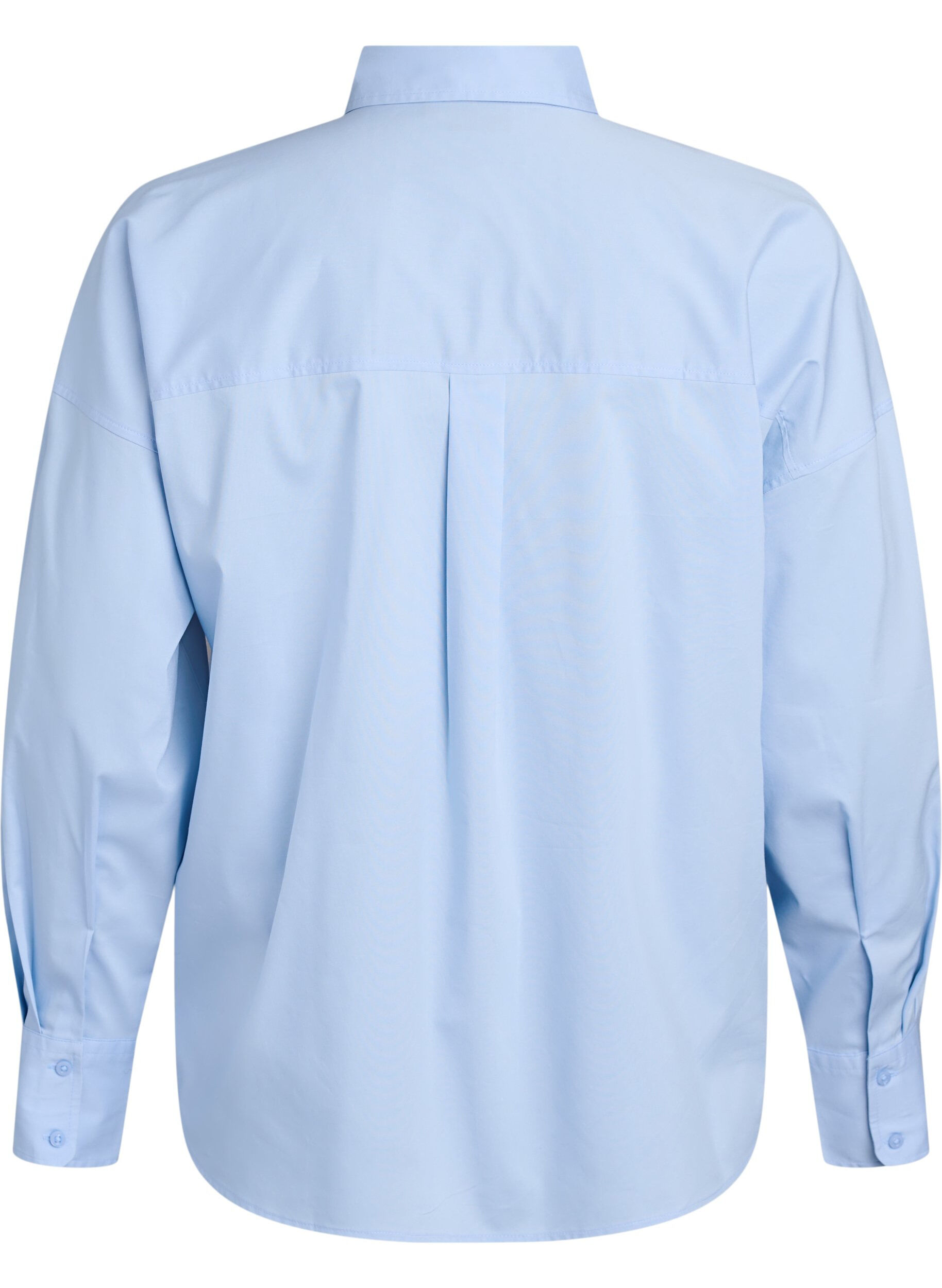 ZizziKlassiek katoenen shirt met een losse pasvorm, Blauw, Packshot image number 1