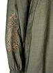 Viscose shirt met geborduurde mouwen, Groen, Packshot image number 3