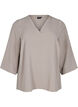 Blouse met 3/4 mouwen, Beige, Packshot image number 0