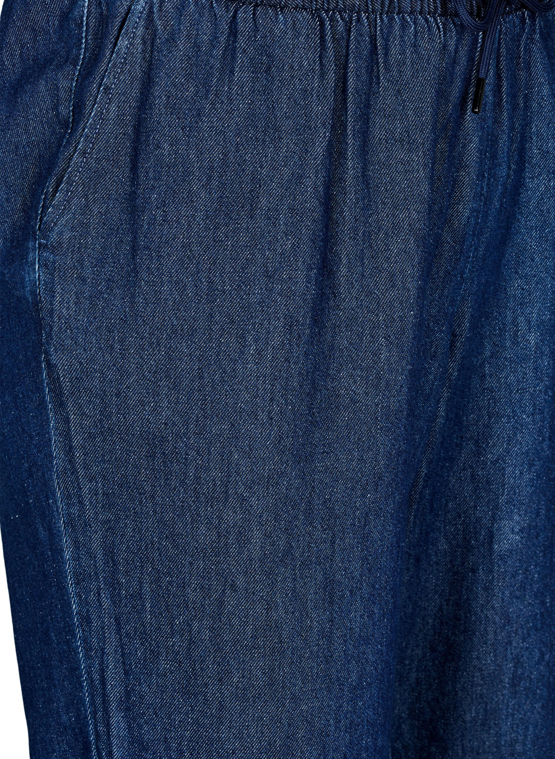 ZizziJeans met rechte pasvorm en elastische taille, Blauw, Packshot image number 2