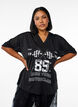 Sporty T-shirt met print aan de voorkant, Black, Model image number 0