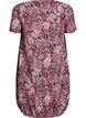 Katoenen jurk met korte mouwen en print, Zwart, Packshot image number 1