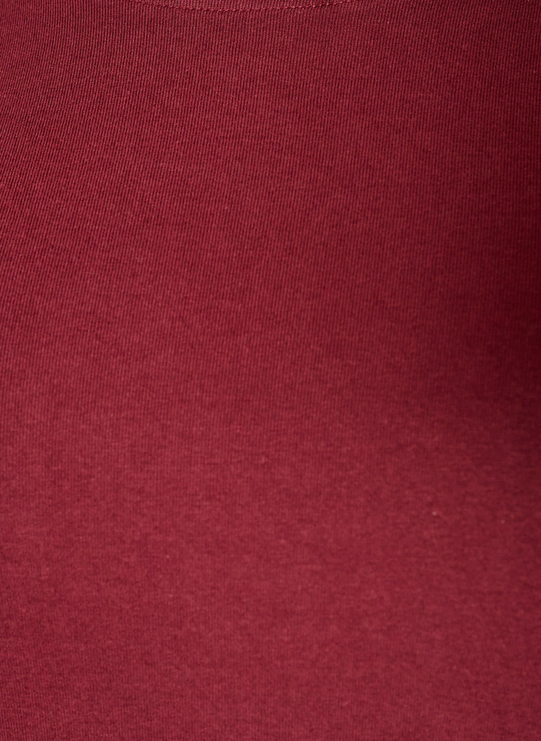 ZizziBasic T-shirt met lange mouwen en ronde hals, Rood, Packshot image number 2