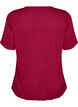 Blouse met kanten inzetstuk en ballonmouwen, Rood, Packshot image number 1
